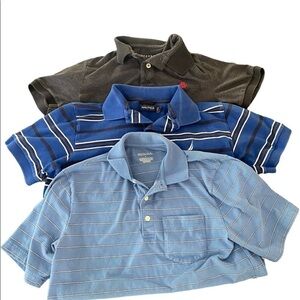 Mens Collared Short Sleeve Polo Shirt Bundle | Size Small | 3 Shirts